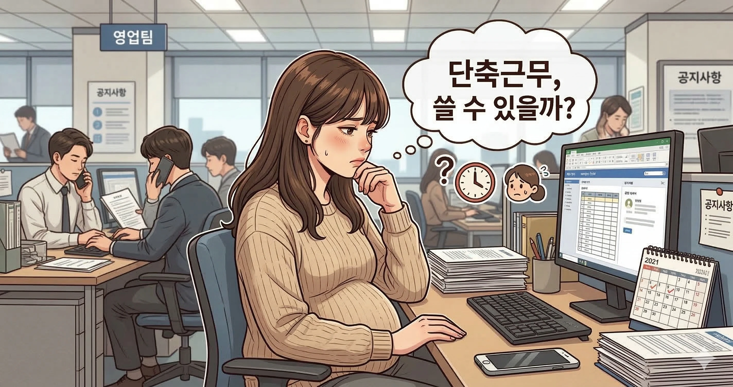임산부 단축근무, 눈치 안 보고 쓰는 법 (2026)