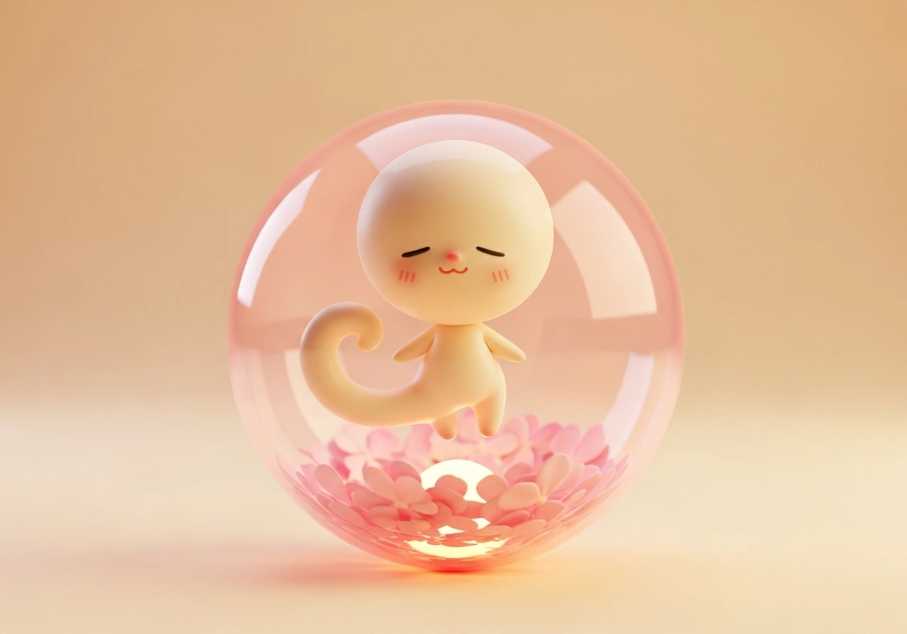 임신 10주차 아기 일러스트