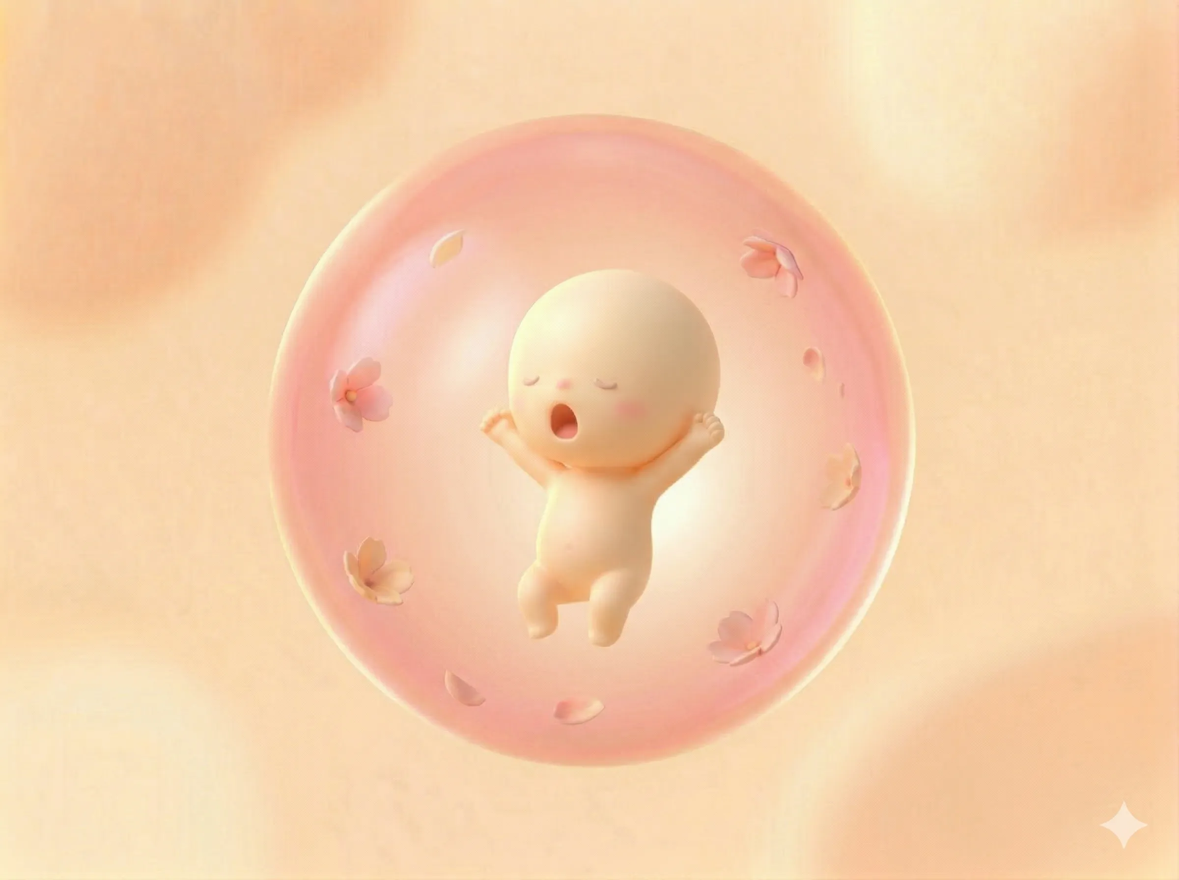 임신 12주차 아기 일러스트