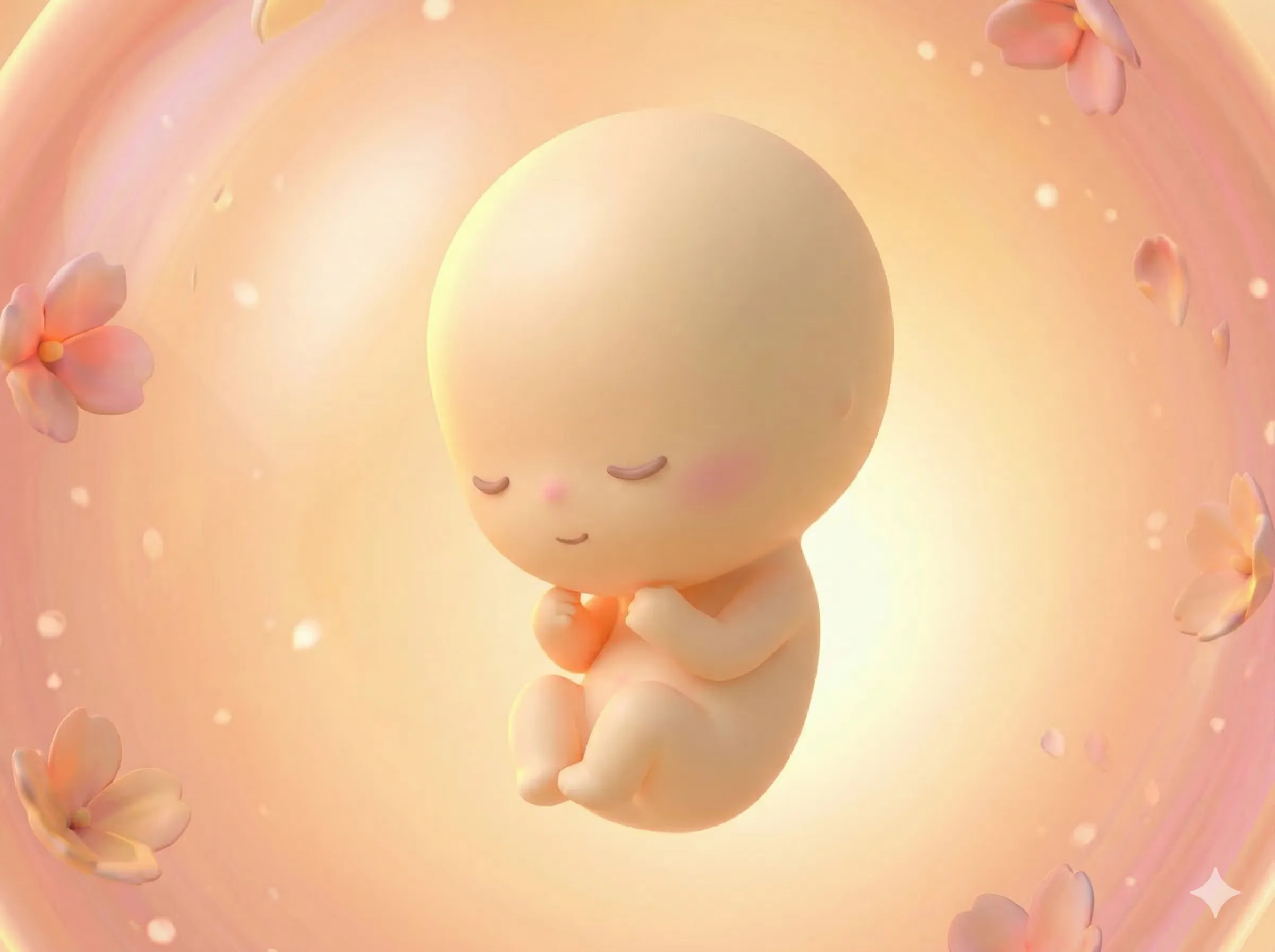 임신 13주차 아기 일러스트