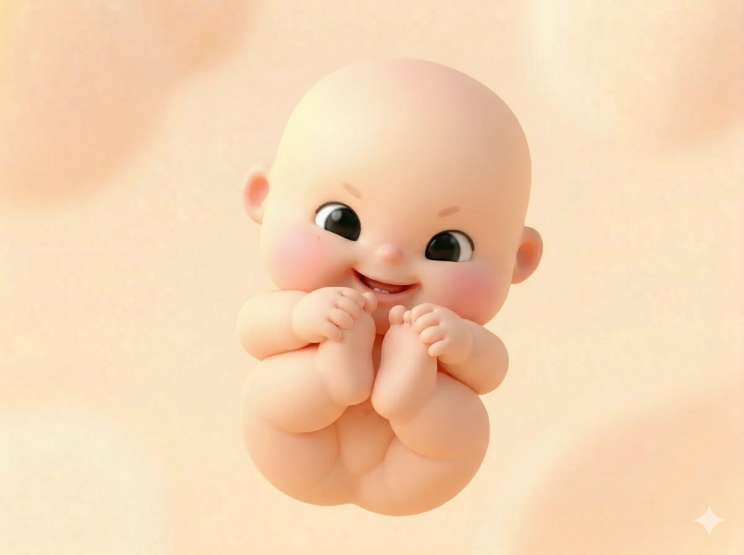 임신 17주차 아기 일러스트