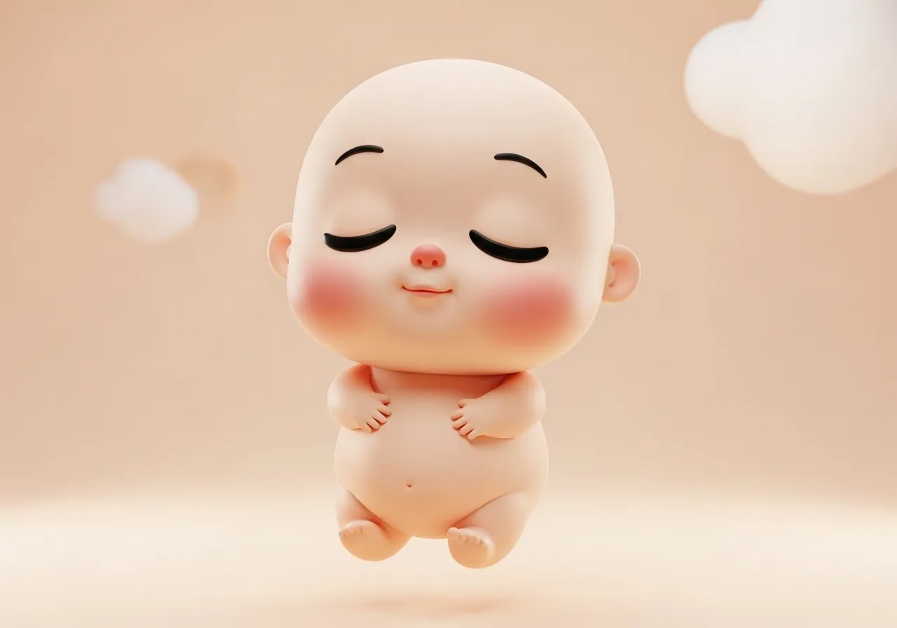 임신 21주차 아기 일러스트