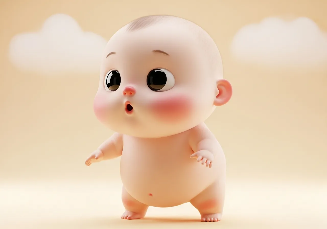 임신 28주차 아기 일러스트