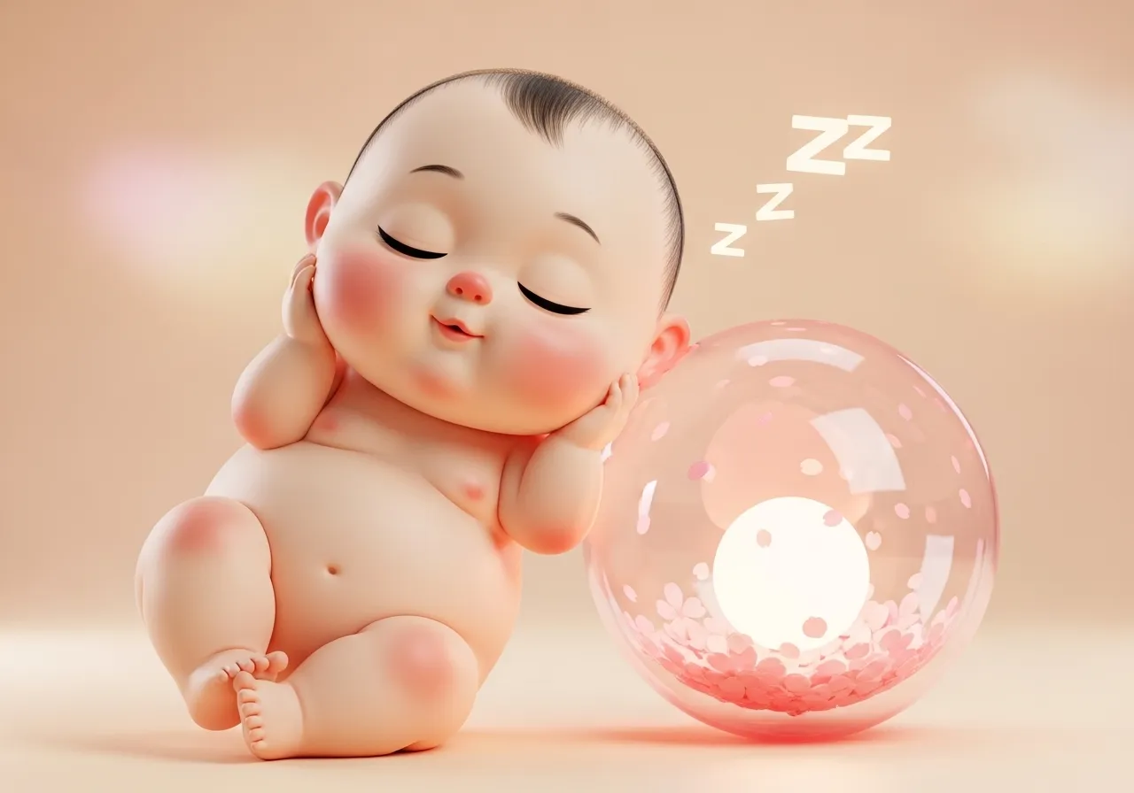 임신 34주차 아기 일러스트