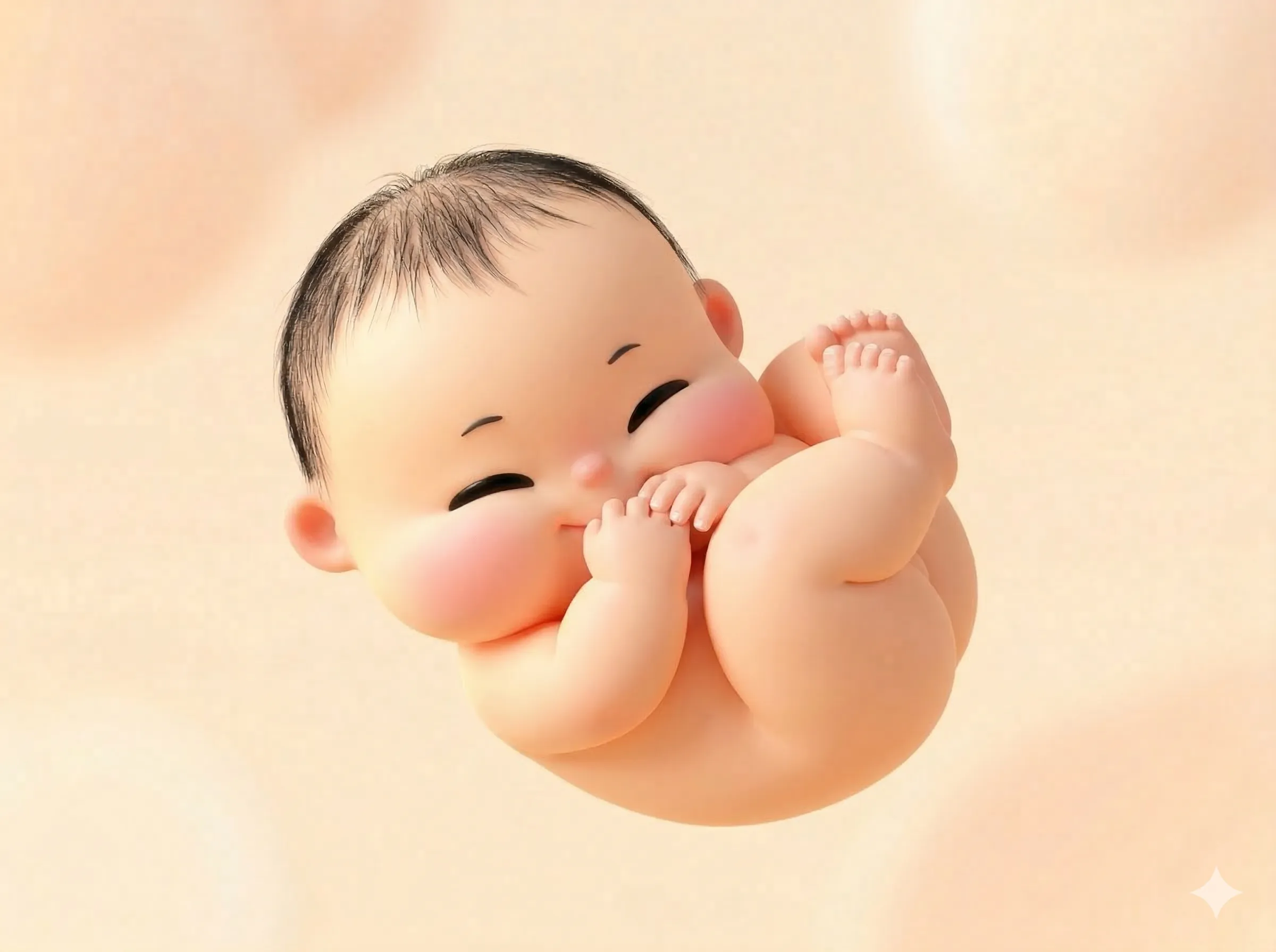 임신 35주차 아기 일러스트