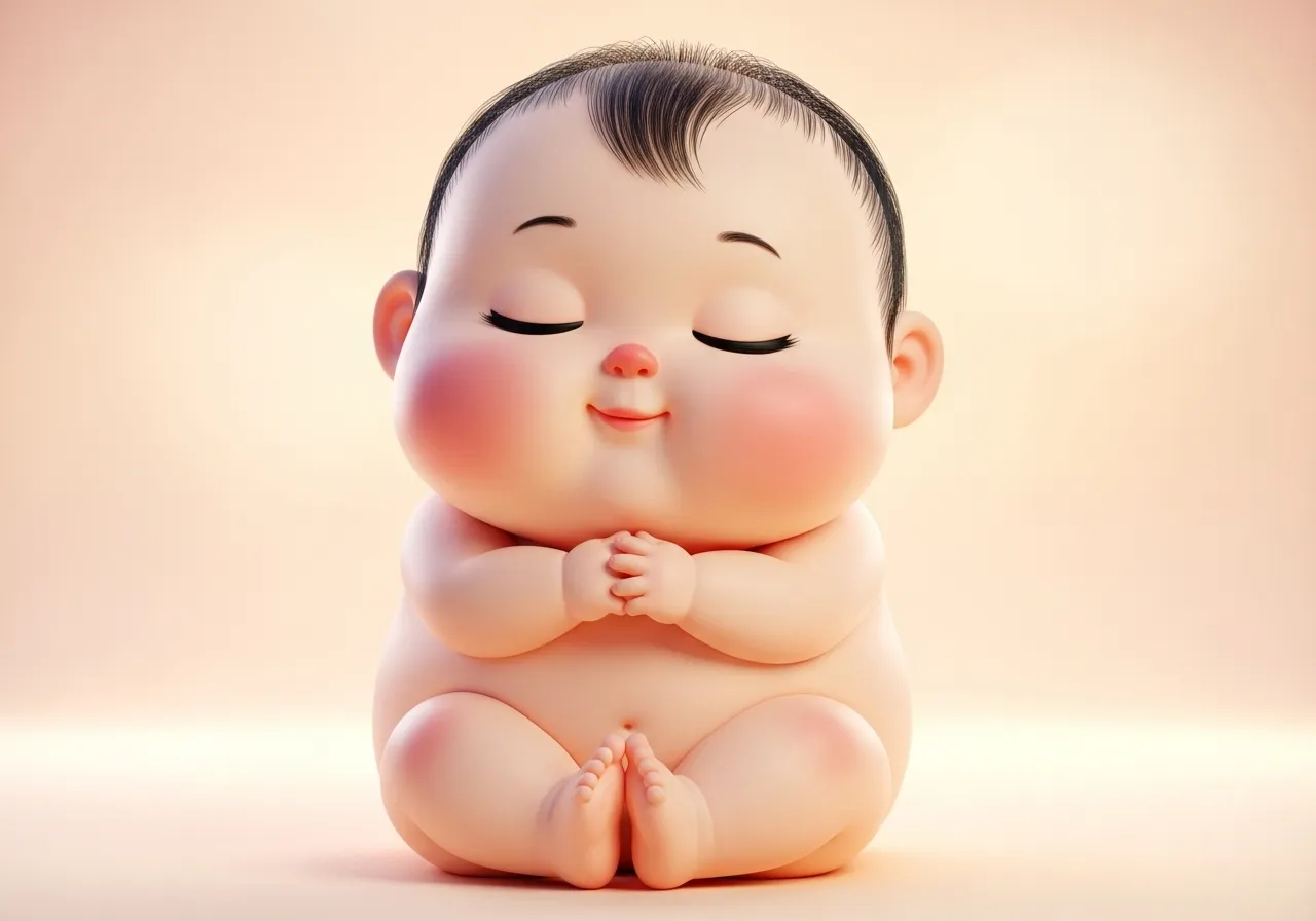 임신 38주차 아기 일러스트