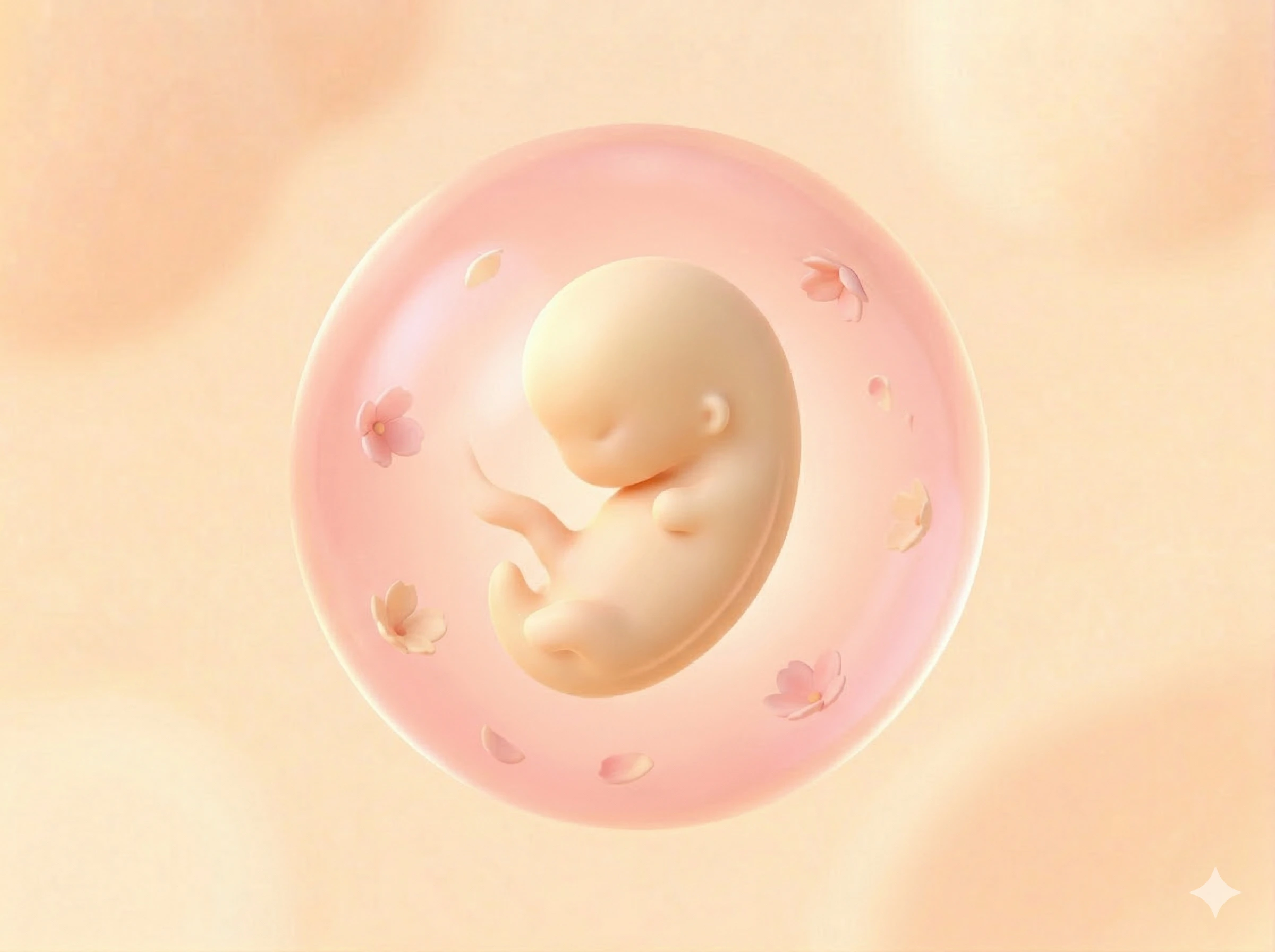 임신 6주차 아기 일러스트